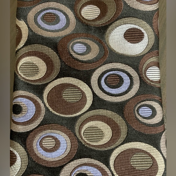 TED BAKER London Men's Tie Mod Retro Geometric Textured 100% Silk Made in USA - Picture 6 of 7